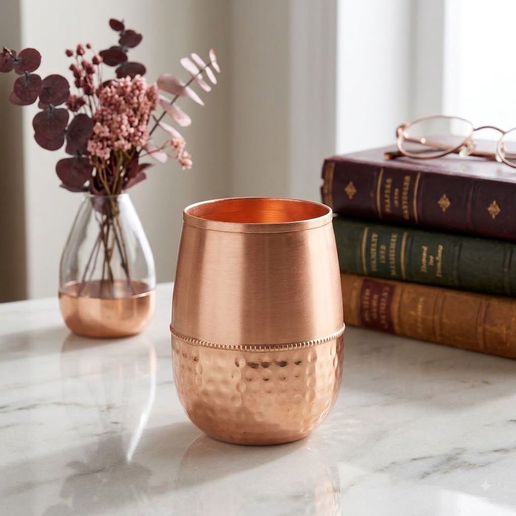 Pure Copper Dome Shape Glass 350 ML
