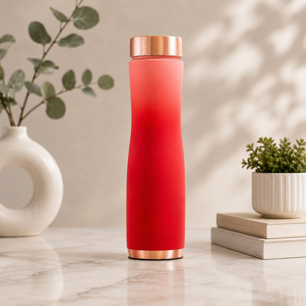 Certified Pure Copper Bottle with Ombre Silk Premium Design - 1000ML